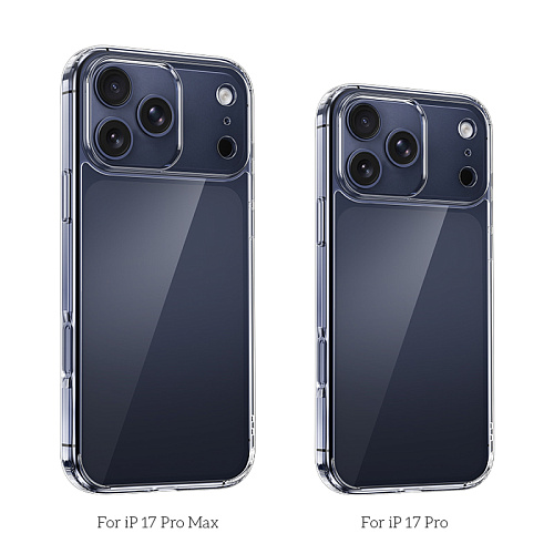 Чехол силиконовый для iPhone 17 Pro, Противоударная серия TPU, HOCO, прозрачный