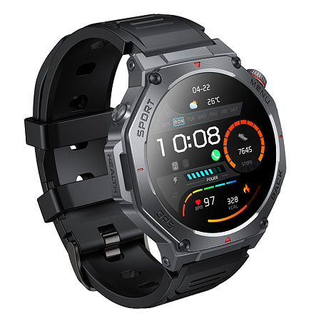 Умные часы Y37 Smart watch Hoco с поддержкой звонков и GPS, черные