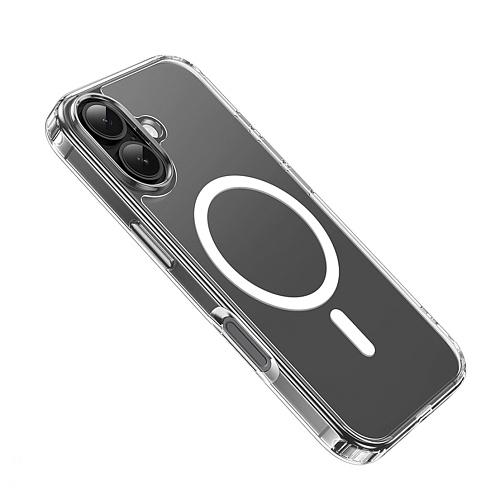 Чехол силиконовый для iPhone 17, Магнитный (MagSafe), HOCO, прозрачный