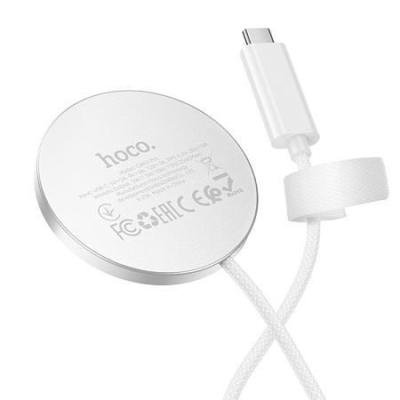 Беспроводное зарядное устройство, CW63 Pro, протокол быстрой зарядки Qi2.2, Type-C, белый