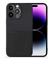 Чехол силиконовый для iPhone 12 Pro (6.1), с карманом для карты, с защитой камеры, X-CASE, черный