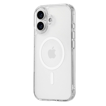 Чехол силиконовый для iPhone 16, Магнитный (MagSafe), X-CASE, прозрачный