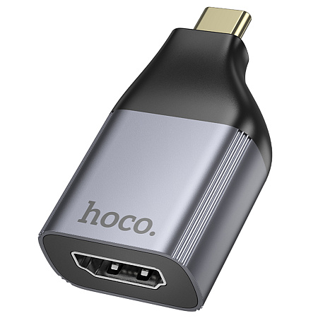 HDMI переходник на Type-C, UA33, HOCO, металлический серый