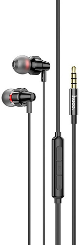 Проводные наушники M90, Delight wire-controlled earphones with microphone, HOCO, вакуумные, черные