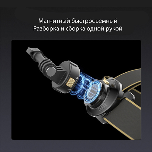 Магнитное быстроразъемное налобное крепление для GoPro и других экшн камер, PULUZ, черный