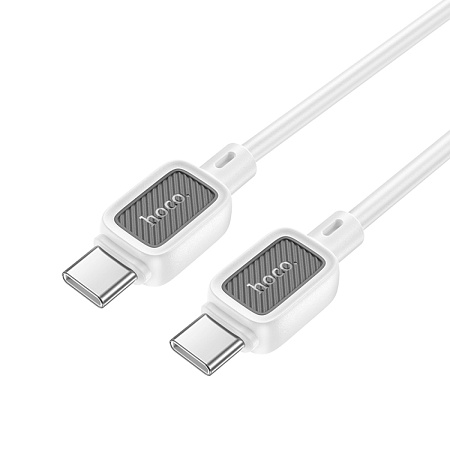 Кабель Type-C на Type-C, HOCO, X108, силиконовый, 1м, 60W, белый
