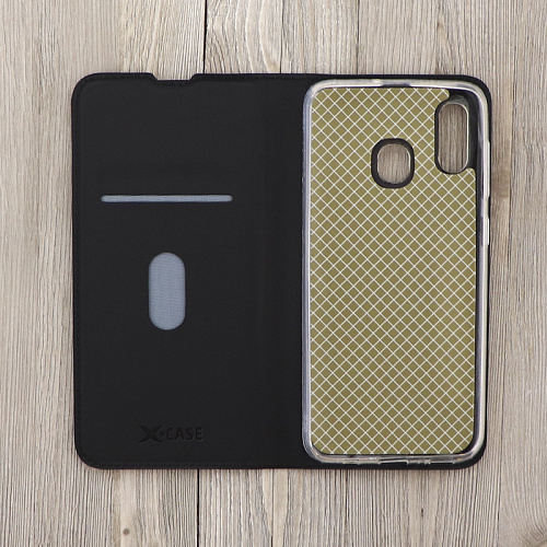 Чехол-книжка для Samsung Galaxy A40, X-CASE, боковой, черный