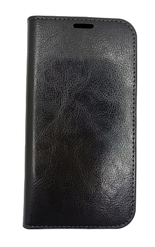 Чехол-книжка для iPhone 13 Pro Max, боковой, экокожа, черный