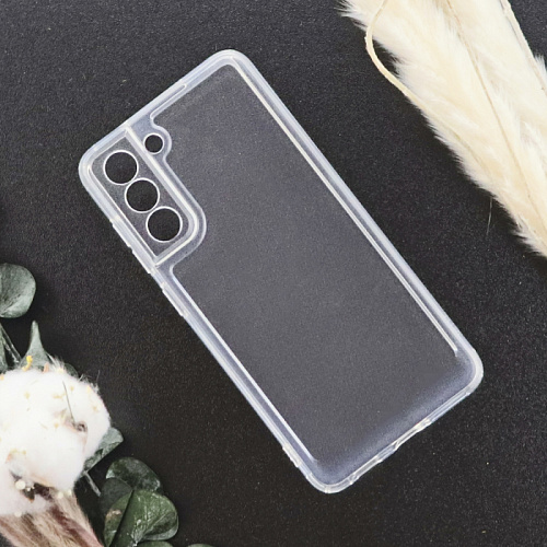Чехол силиконовый для Samsung Galaxy S21, с защитой камеры, X-CASE, прозрачный