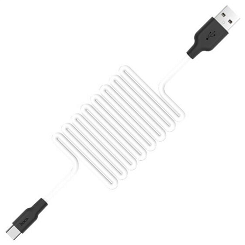 USB Кабель Type-C, HOCO, X21 Plus, силиконовый, черно-белый