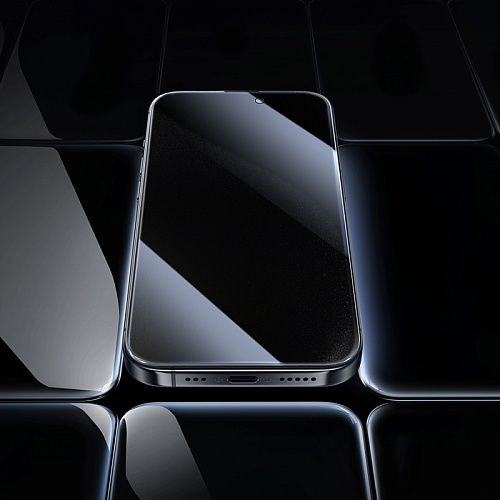 Защитное стекло для iPhone 15/16, G18 Plus, HOCO, Shield full screen anti-spy tempered glass, черное