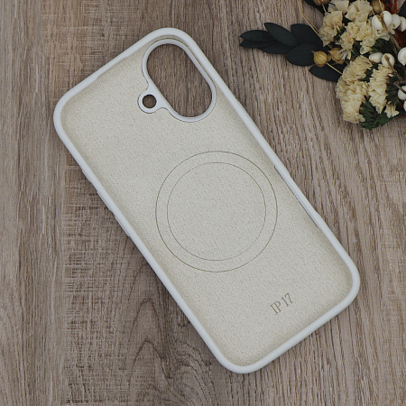 Чехол-накладка для iPhone 17, Silicon Case, магнитный (MagSafe), без лого, X-CASE, белый