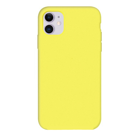 Чехол - накладка для iPhone 11, Silicon Case, без лого, лимонный