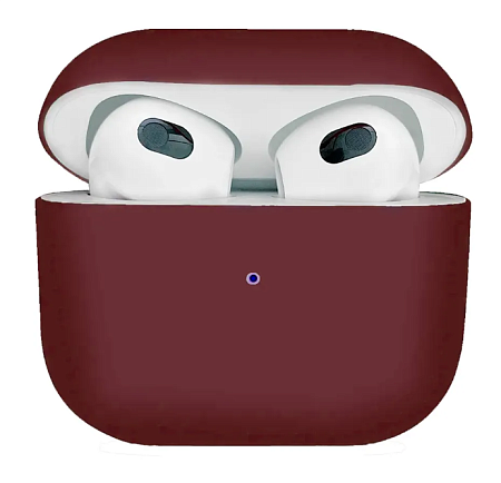 Чехол силиконовый для Airpods 3 case, X-CASE, бордовый