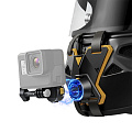 Магнитное быстроразъемное крепление на мотоциклетный шлем для GoPro и других экшн камер, PULUZ, черный