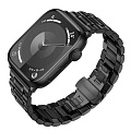 Ремешок на руку для Apple Watch 44/45/46/49 мм, HOCO, WA32, стальной, черный