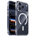 Чехол для iPhone 17 Pro, PC+TPU, Магнитный (MagSafe), AS4, HOCO, прозрачный