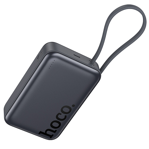 Универсальный Доп. Аккумулятор 20000mAh, Q44A, HOCO, 1 PD 45W, беспроводная зарядка (MagSafe), с кабелем Type-C, серый