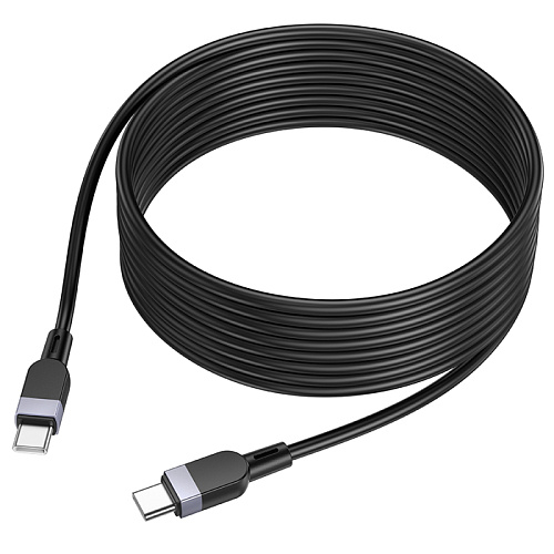 Кабель Type-C на Type-C, HOCO, X109, силиконовый, 3м, 60W, черный