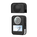 Силиконовый чехол для экшн камеры DJI Osmo 360, PULUZ, съемная защита объектива, черный