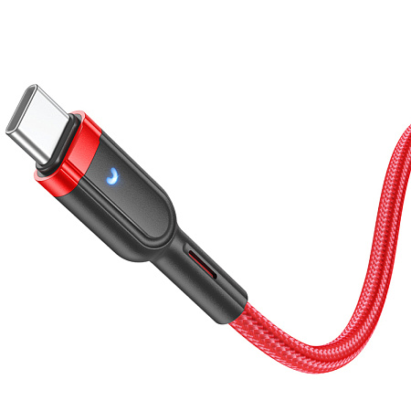 USB Кабель Type-C, HOCO, U117, 1.2м, красный