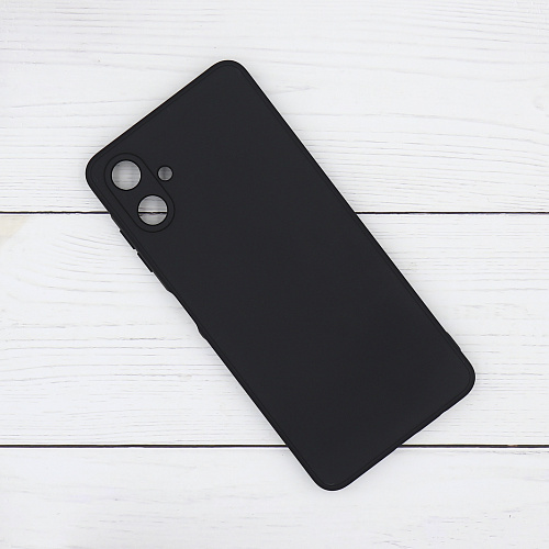 Чехол силиконовый для Samsung Galaxy A06, с микрофиброй внутри, с защитой камеры, X-CASE, черный