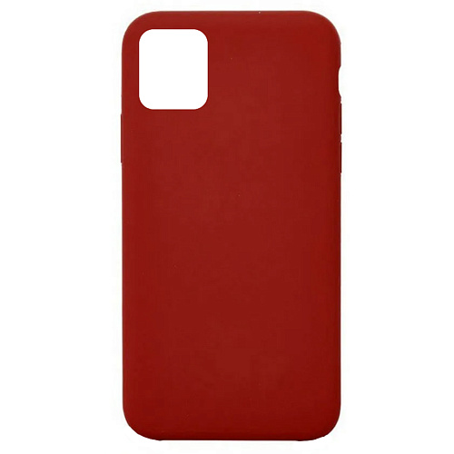 Чехол - накладка для iPhone 11, Silicon Case, без лого, бордовый