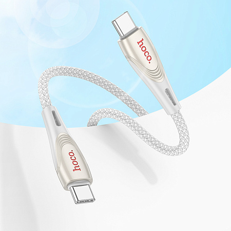 Кабель Type-C на Type-C, HOCO, U133, 60W, 1.2м, серый