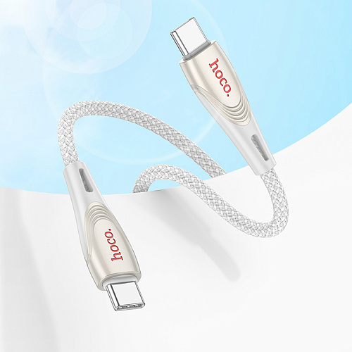 Кабель Type-C на Type-C, HOCO, U133, 60W, 1.2м, серый