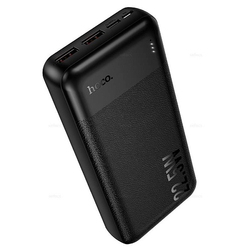 Универсальный Доп. Аккумулятор 20000mAh, J159A, HOCO, выход: 1 USB (22.5W), 1 PD (20W), черный