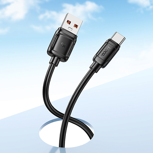 USB Кабель Type-C, HOCO, X115, 100W, 1 метр длина, цвет черный