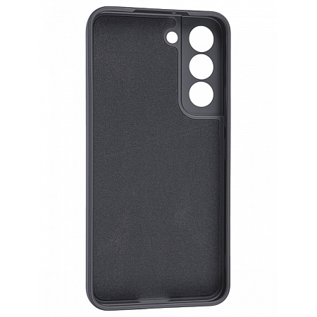 Чехол силиконовый для Samsung Galaxy S22, с микрофиброй внутри, с защитой камеры, X-CASE, черный