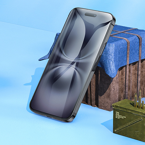 Защитное стекло для iPhone 15/16, G777, HOCO, anti-static, черное