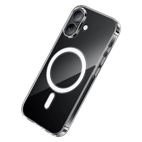 Чехол для iPhone 17, PC+TPU, Магнитный (MagSafe), AS4, HOCO, прозрачный