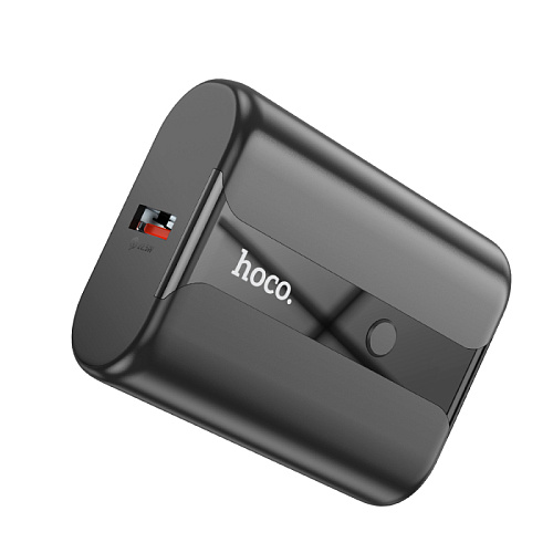 Универсальный Доп. Аккумулятор 10000mAh, Q3 Pro, HOCO, выход: 1 USB (22.5W)+PD (20W), черный