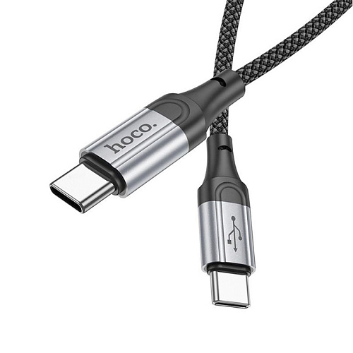 Кабель Type-C на Type-C, HOCO, X102, 1м, 60W, черный