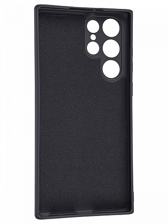 Чехол силиконовый для Samsung Galaxy S22 Ultra, с микрофиброй внутри, с защитой камеры, X-CASE, черный