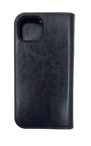 Чехол-книжка для iPhone 13 Pro Max, боковой, экокожа, черный