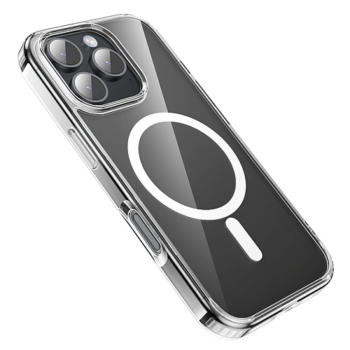 Чехол силиконовый для iPhone 16 Pro Max, Магнитный (MagSafe), HOCO, прозрачный