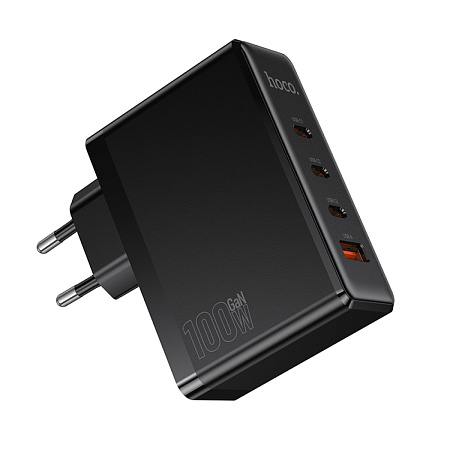 Сетевое зарядное устройство, 3 PD 65W/30W + 1 USB 18W (N85), HOCO, черный