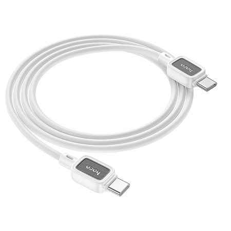 Кабель Type-C на Type-C, HOCO, X108, силиконовый, 1м, 60W, белый