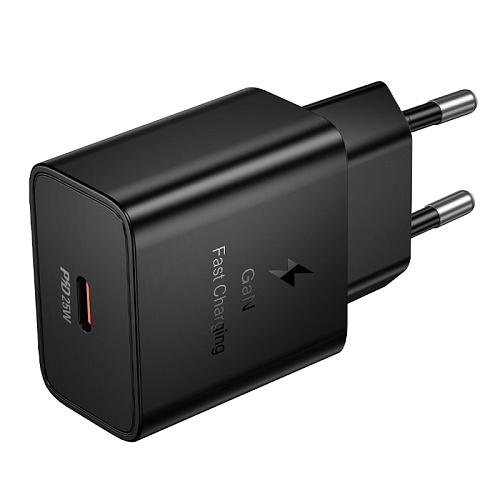 Сетевое зарядное устройство, 1 PD 25W (N76), HOCO, цвет черный