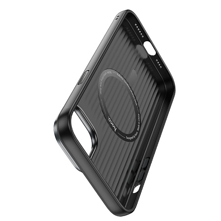 Чехол для iPhone 15, TPU+PU, Магнитный (MagSafe), AS8, HOCO, черный