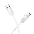 USB Кабель Type-C, HOCO, X114, длина 1 метр, ток до 3А, цвет белый