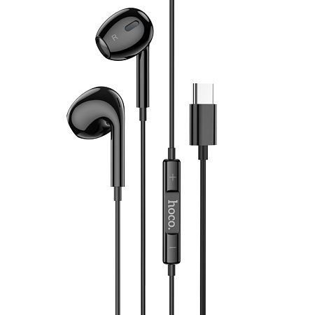Проводные наушники M101 Max Type-C, Crystal grace wire-controlled digital earphones with microphone, HOCO, черные
