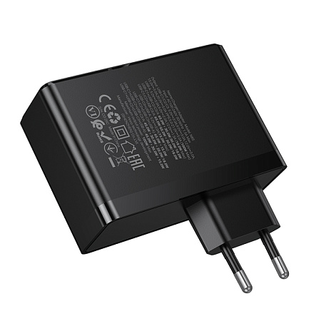 Сетевое зарядное устройство, 3 PD 65W/30W + 1 USB 18W (N85), HOCO, черный