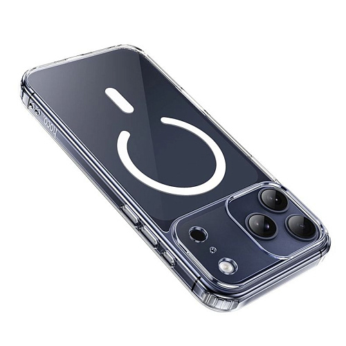 Чехол силиконовый для iPhone 17 Pro, Магнитный (MagSafe), HOCO, прозрачный