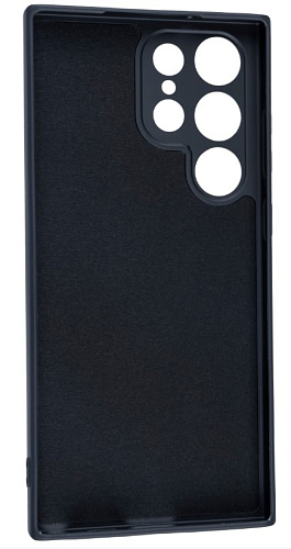 Чехол силиконовый для Samsung Galaxy S23 Ultra, с микрофиброй внутри, с защитой камеры, X-CASE, черный