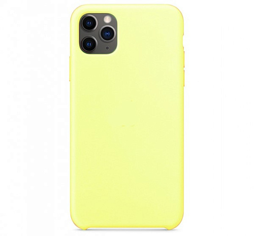 Чехол - накладка для iPhone 11, Silicon Case, светло-желтый