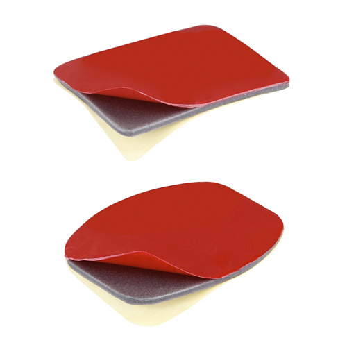 Комплект наклеек для площадок крепления GoPro и других экшн камер, 3 шт для плоских и 3 шт для изогнутых, PULUZ, черный